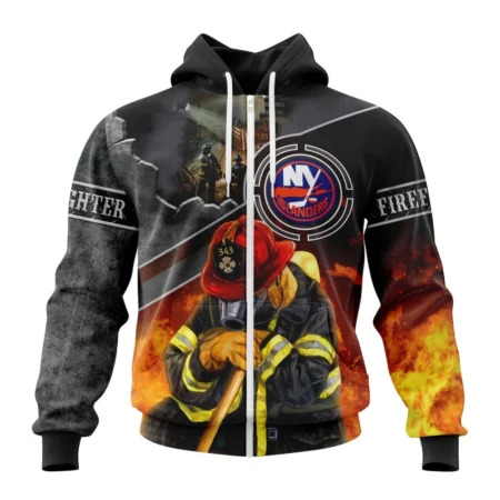 NHL New York Islanders, Specialized Kits To Honor Firefighter In Patriot Day We Will Never Forget,QTNHL 080524B3726