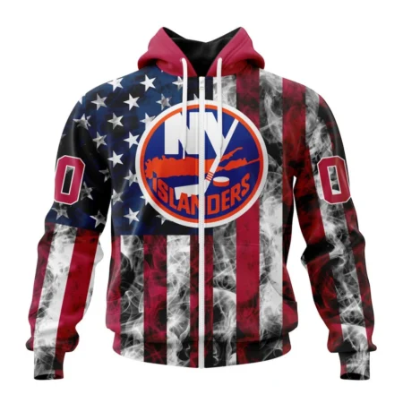 NHL Personalized Name And Number, New York Islanders Special Design For Independence Day The Fourth Of July,QTNHL Personalized Name And Number,080524B486