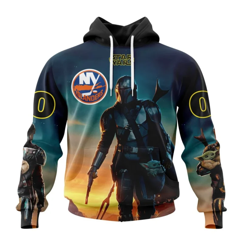 NHL New York Islanders Special Star Wars The Mandalorian Design,QTNHL080524A701