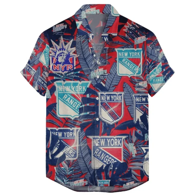 New York Rangers  Vintage Style National Hockey League Hawaiian Shirt All Over Prints QTHW2310724A1