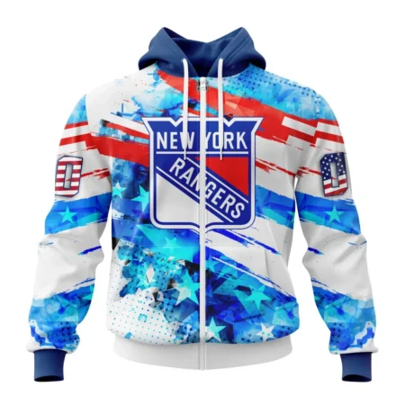 New York Rangers, Special Concept For Independence Day,QTNHL Personalized Name And Number,080524B111