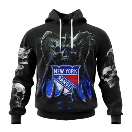 NHL New York Rangers Special Skull Art Design,QTNHL080524A1211