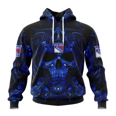 NHL New York Rangers Special Design With Skull Art,QTNHL080524A139