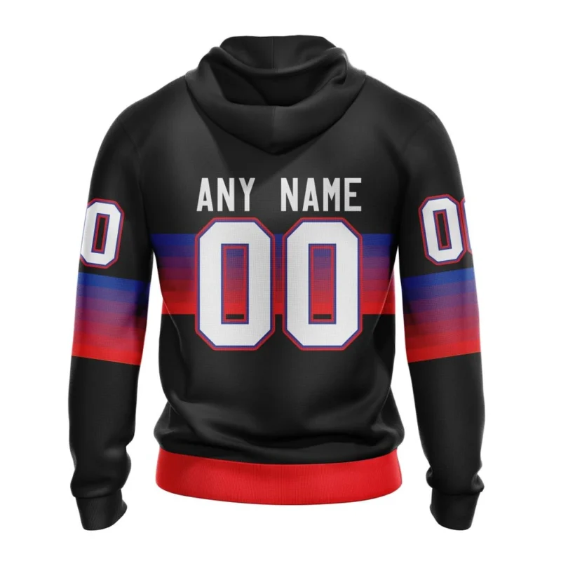 NHL Personalized Name And Number, New York Rangers Special Black And Gradient Design,QTNHL Personalized Name And Number,080524B1405