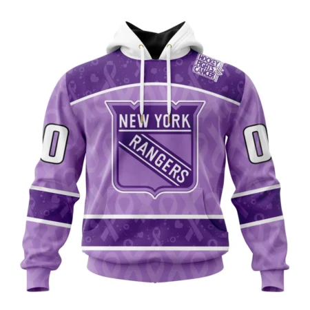 NHL New York Rangers New Lavender Hockey Fight Cancer,QTNHL080524A1481