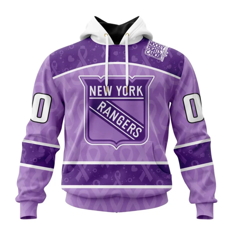 NHL New York Rangers New Lavender Hockey Fight Cancer,QTNHL080524A1481