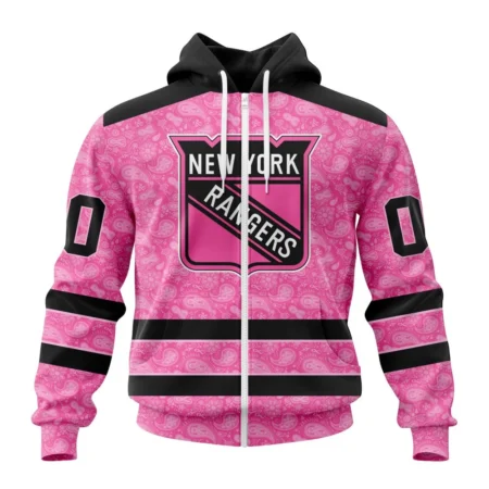 NHL Personalized Name And Number, New York Rangers Special Pink Fight Breast Cancer,QTNHL Personalized Name And Number,080524B1637