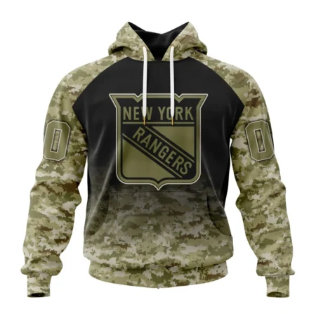 NHL New York Rangers Special Camo Design For Veterans Day,QTNHL080524A1774