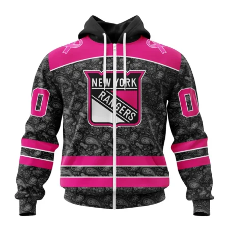 NHL Personalized Name And Number, New York Rangers Special Pink In The Rink Fight Breast Cancer,QTNHL Personalized Name And Number,080524B2081