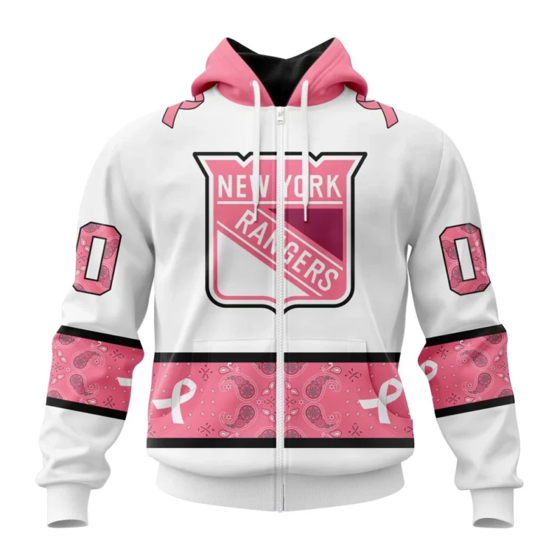 NHL Personalized Name And Number, New York Rangers In Classic Style With Paisley, In October We Wear Pink Breast Cancer,QTNHL Personalized Name And Number,080524B220