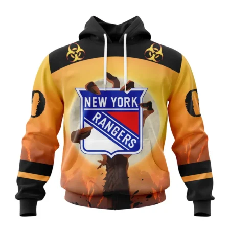 NHL New York Rangers Special Zombie Design For Halloween,QTNHL080524A239