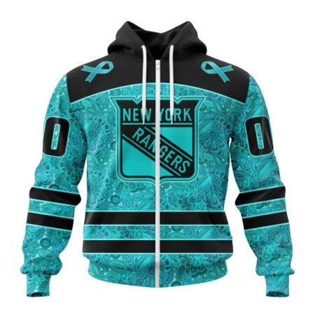 NHL Personalized Name And Number, New York Rangers Special Design Fight Ovarian Cancer,QTNHL Personalized Name And Number,080524B2415