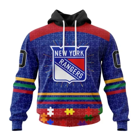 NHL New York Rangers, Specialized Fearless Aganst Autism ,QTNHL080524A2518