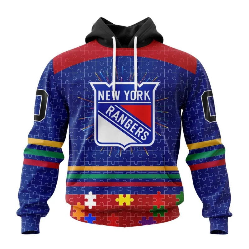 NHL New York Rangers, Specialized Fearless Aganst Autism ,QTNHL080524A2518