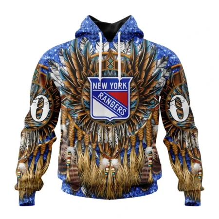 NHL New York Rangers Special Native Costume Design,QTNHL080524A2735