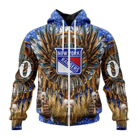 NHL Personalized Name And Number, New York Rangers Special Native Costume Design,QTNHL Personalized Name And Number,080524B2735