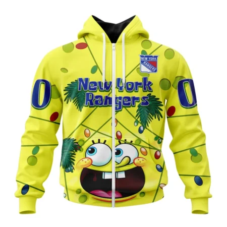 New York Rangers, Specialized Jersey With Spongebob ,QTNHL 080524B3259