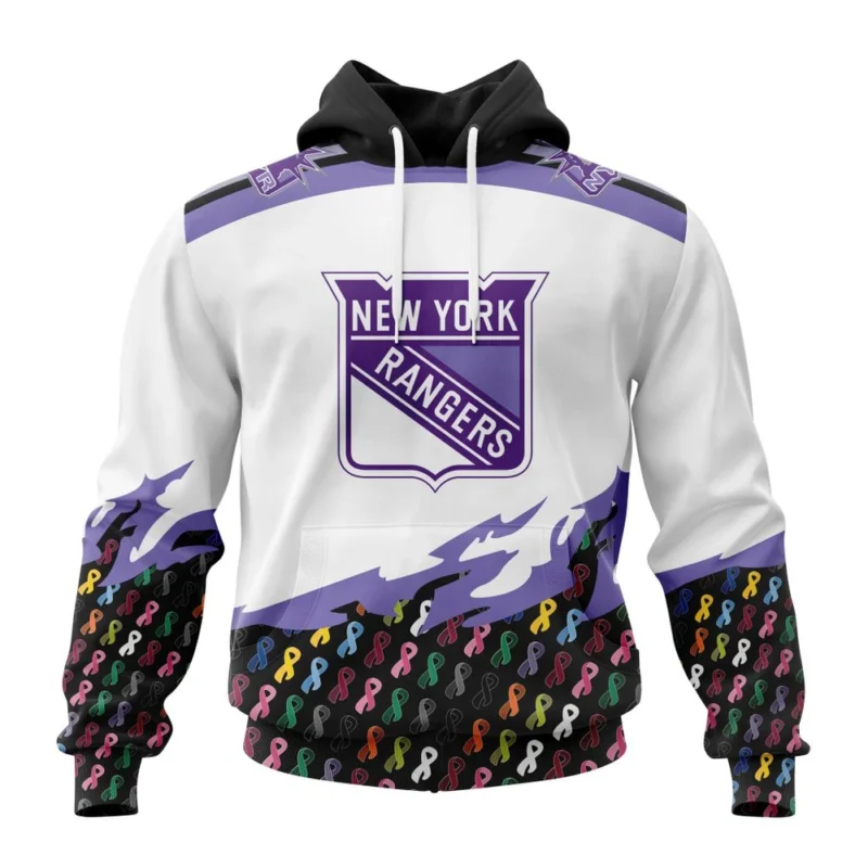 NHL New York Rangers, Specialized Kits In October We Stand Together We Can Beat Cancer,QTNHL080524A3412