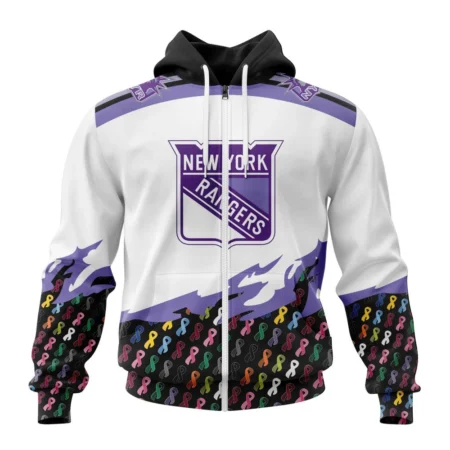 NHL New York Rangers, Specialized Kits In October We Stand Together We Can Beat Cancer,QTNHL 080524B3412