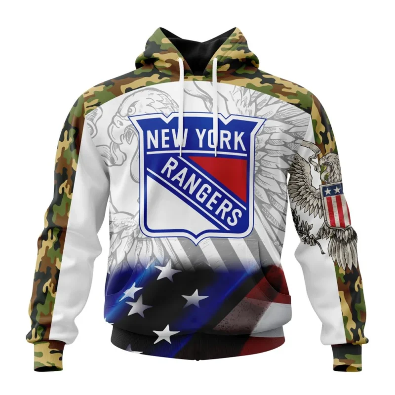 NHL New York Rangers, Specialized Design With Our America Flag And Our America Eagle,QTNHL080524A3443