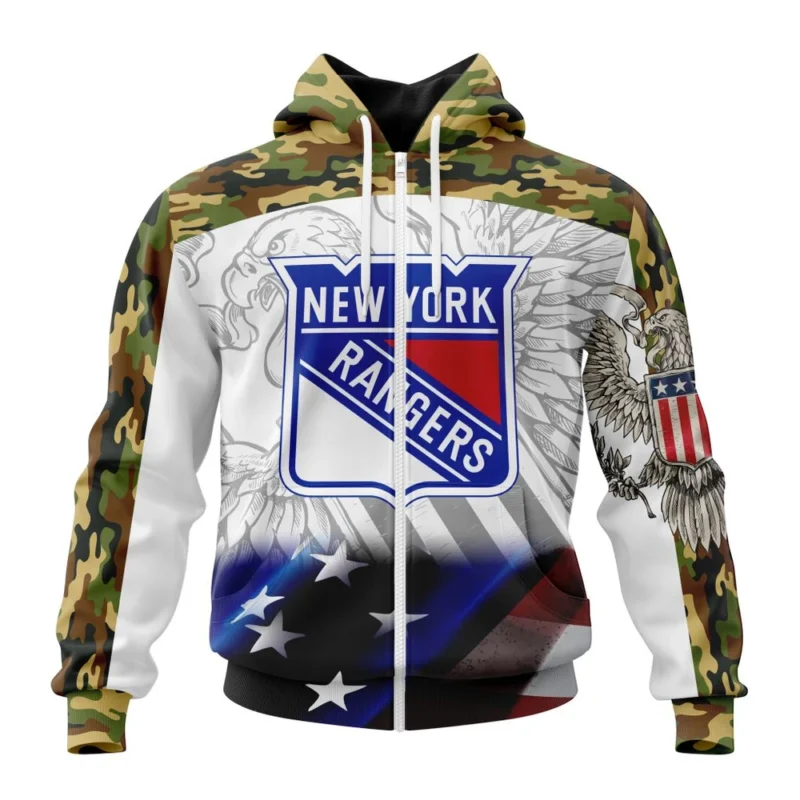 NHL New York Rangers, Specialized Design With Our America Flag And Our America Eagle,QTNHL 080524B3443