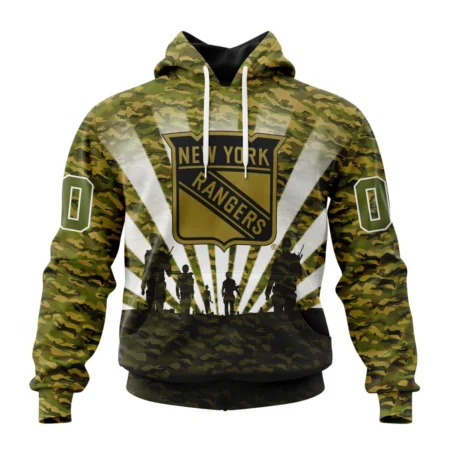 NHL New York Rangers Special Military Camo Kits For Veterans Day And Rememberance Day,QTNHL080524A3472