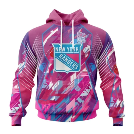 NHL New York Rangers, Specialized Design I Pink I Can, Fearless Again Breast Cancer,QTNHL080524A3562