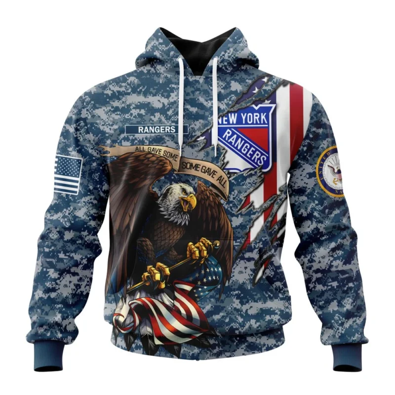 NHL New York Rangers Honor Us Navy Veterans,QTNHL080524A359