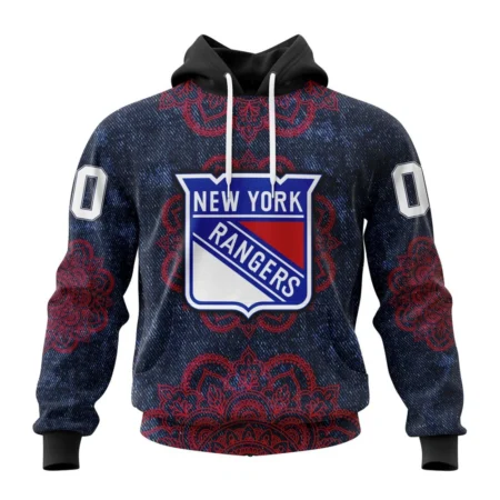 NHL New York Rangers, Specialized Mandala Style,QTNHL080524A4049