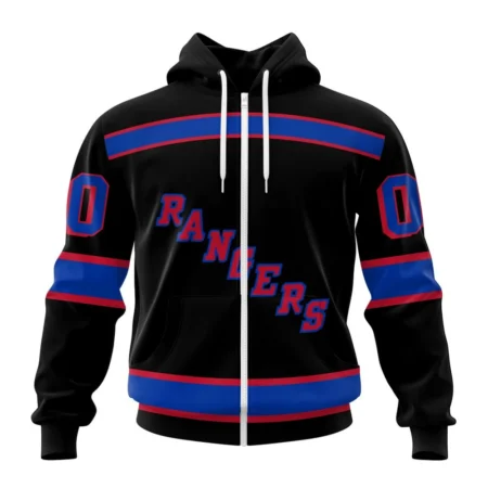 NHL Personalized Name And Number, New York Rangers Special Blackout Design,QTNHL Personalized Name And Number,080524B595