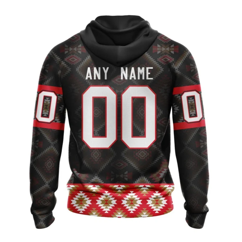 NHL Personalized Name And Number, Ottawa Senators Special Design With Native Pattern,QTNHL Personalized Name And Number,080524B1362