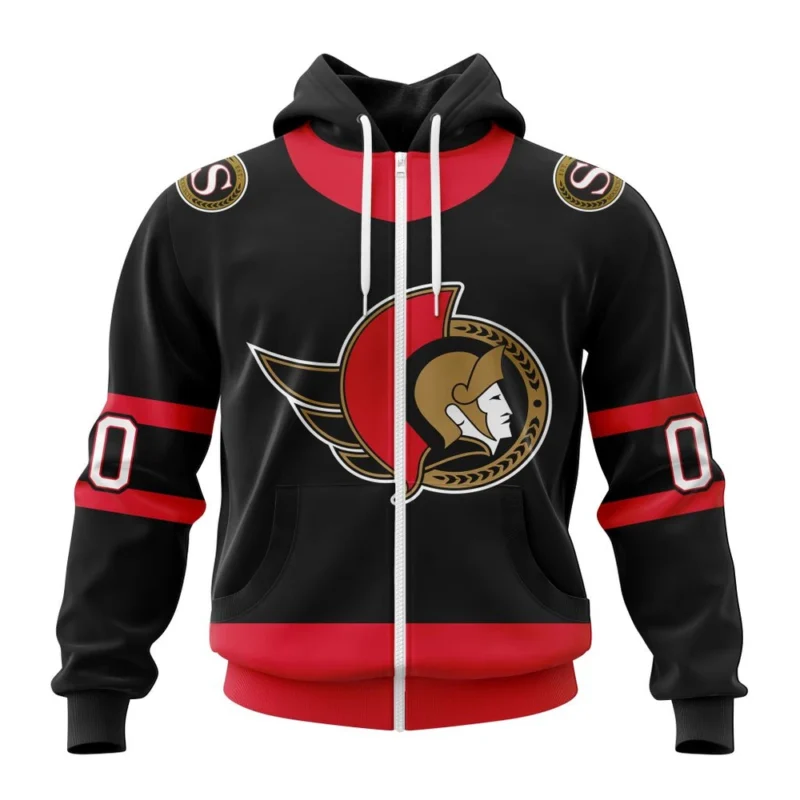 NHL Personalized Name And Number, Ottawa Senators Personalized  Home Kits,QTNHL Personalized Name And Number,080524B1546