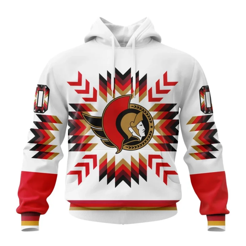 NHL Ottawa Senators Special Design With Native Pattern,QTNHL080524A1576