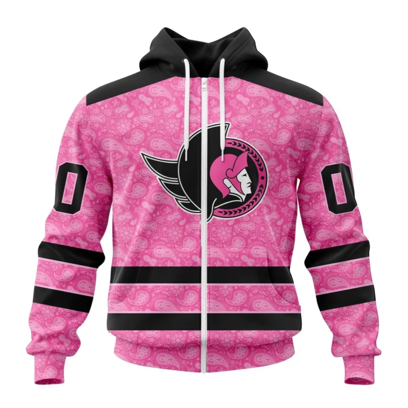 NHL Personalized Name And Number, Ottawa Senators Special Pink Fight Breast Cancer,QTNHL Personalized Name And Number,080524B1636