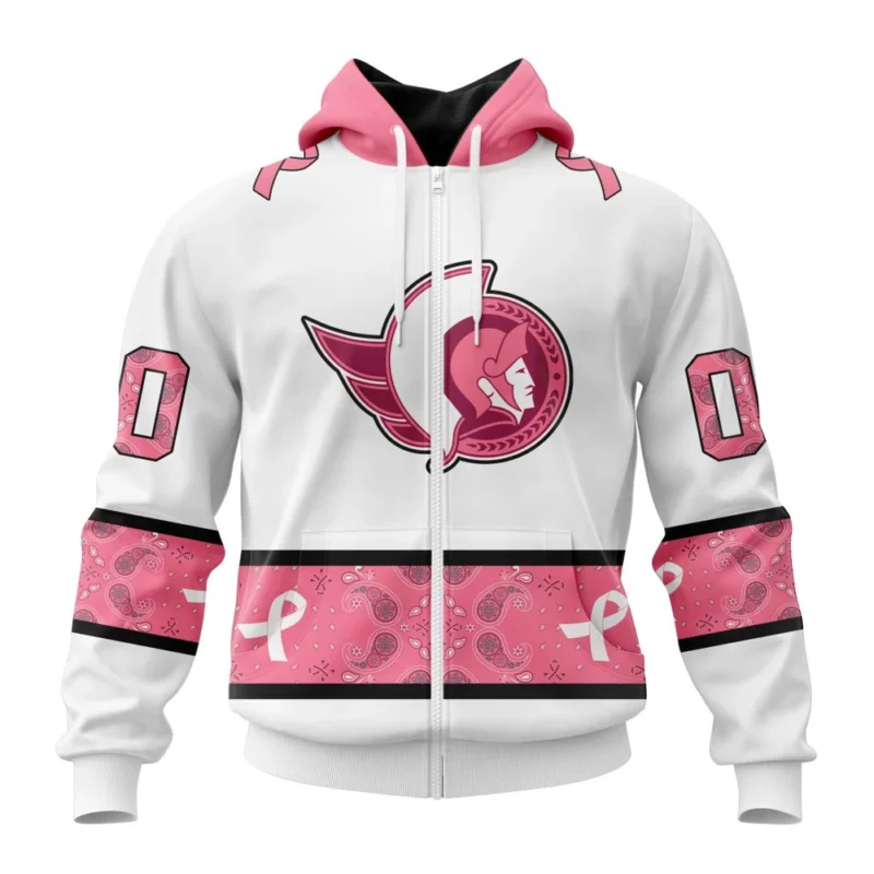 NHL Personalized Name And Number, Ottawa Senators In Classic Style With Paisley, In October We Wear Pink Breast Cancer,QTNHL Personalized Name And Number,080524B1667