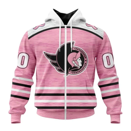 NHL Personalized Name And Number, Ottawa Senators Special Pink Fight Breast Cancer Design,QTNHL Personalized Name And Number,080524B1740