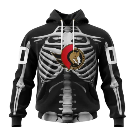 NHL Ottawa Senators Special Skeleton Costume For Halloween,QTNHL080524A2023