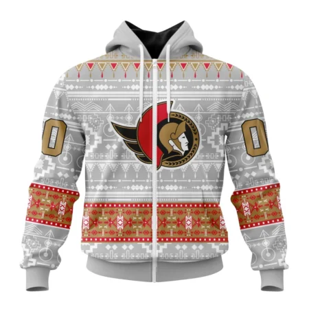 NHL Personalized Name And Number, Ottawa Senators Special Native Design,QTNHL Personalized Name And Number,080524B2053