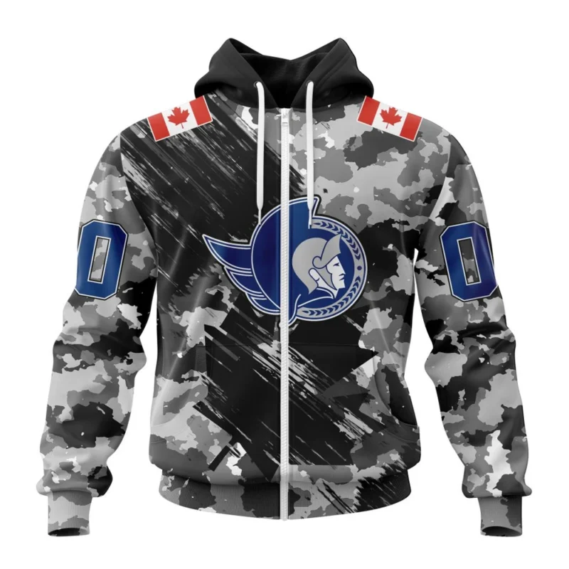 NHL Personalized Name And Number, Ottawa Senators Special Camo Armed Forces Design,QTNHL Personalized Name And Number,080524B2173