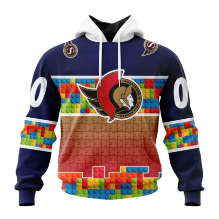 NHL Ottawa Senators Special Autism Awareness Design ,QTNHL080524A2234