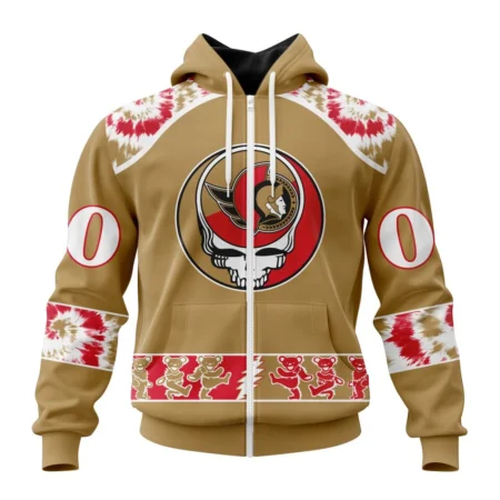 NHL Personalized Name And Number, Ottawa Senators Special Grateful Dead Design,QTNHL Personalized Name And Number,080524B257