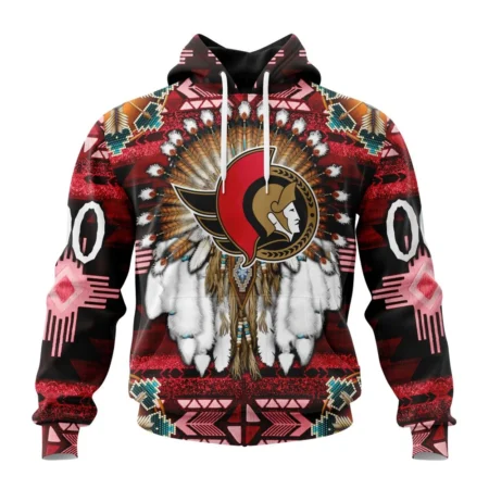 NHL Ottawa Senators Special Native Costume Design,QTNHL080524A2680