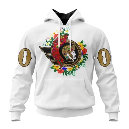 NHL Ottawa Senators, Specialized Unisex Kits Dia De Muertos,QTNHL080524A2854