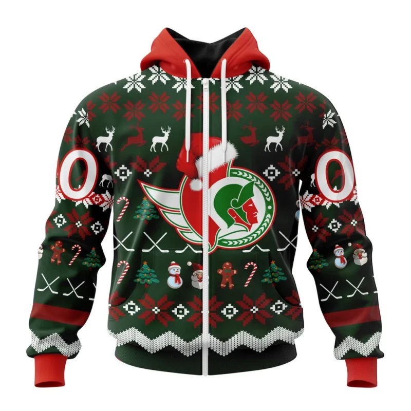 NHL Ottawa Senators, Specialized Unisex Christmas Is Coming,QTNHL 080524B2933