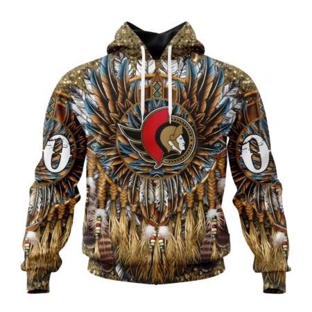 NHL Ottawa Senators Special Native Costume Design,QTNHL080524A304