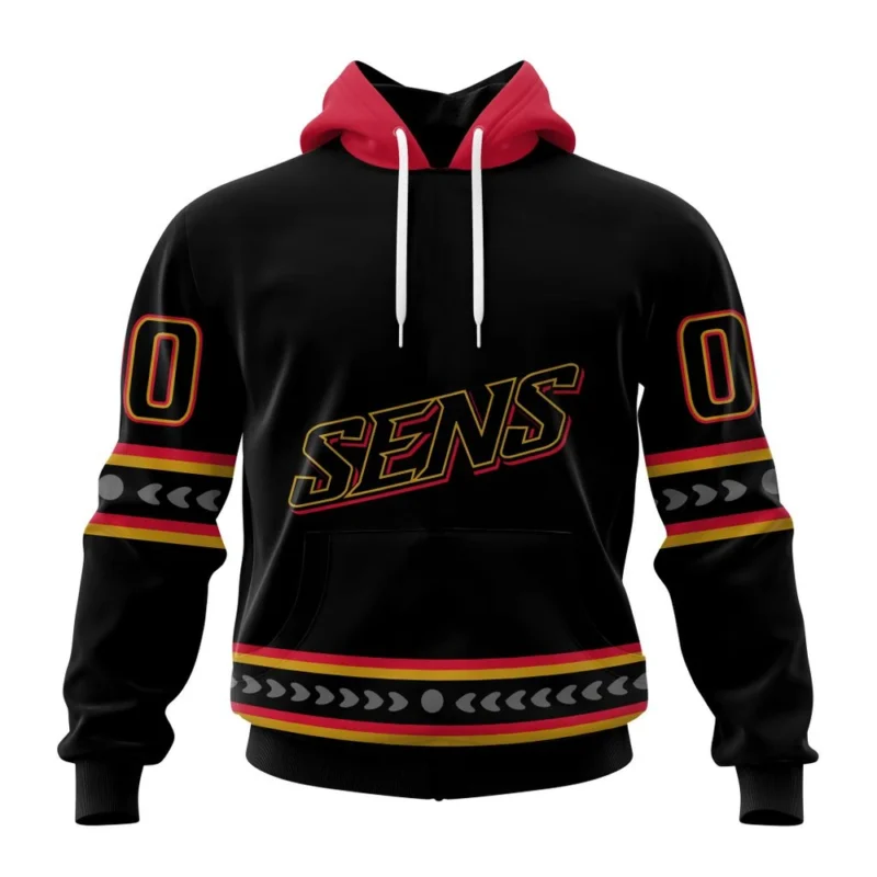 NHL Ottawa Senators Special Blackout Design,QTNHL080524A594