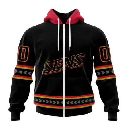 NHL Personalized Name And Number, Ottawa Senators Special Blackout Design,QTNHL Personalized Name And Number,080524B594