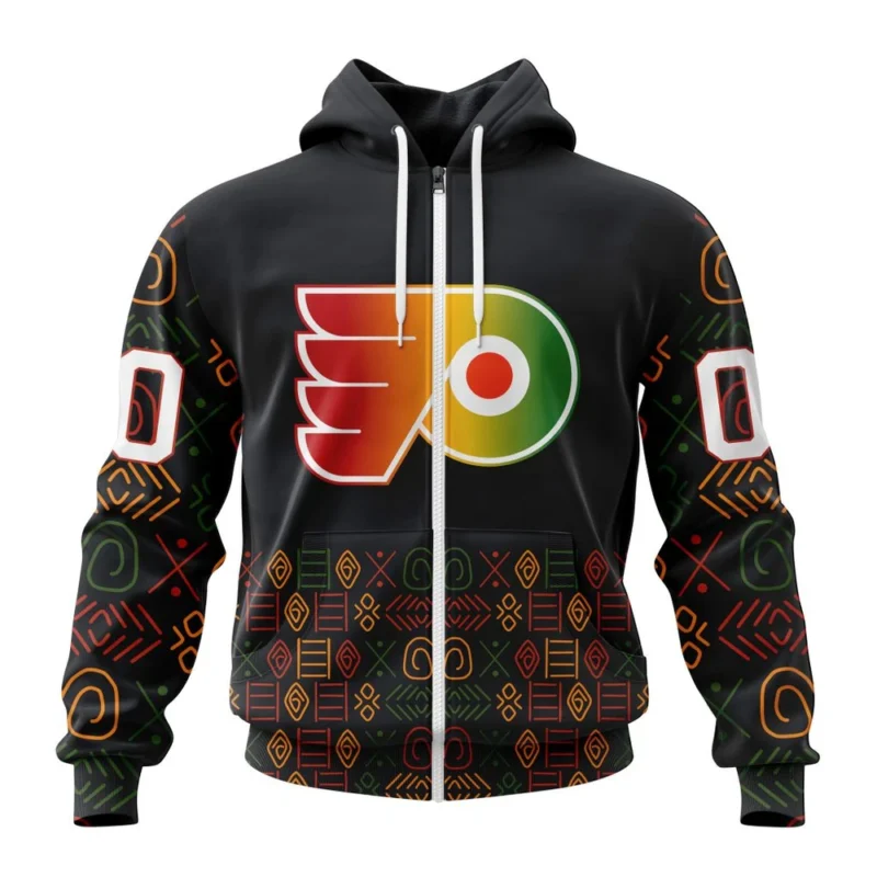 NHL Personalized Name And Number, Philadelphia Flyers Special Design For Black History Month,QTNHL Personalized Name And Number,080524B1053