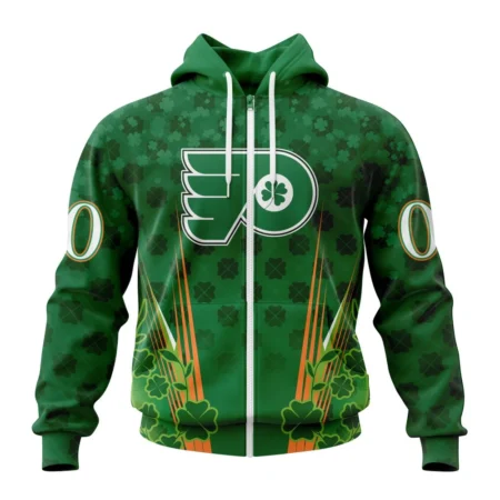 NHL Personalized Name And Number, Philadelphia Flyers Special Design For St. Patrick' Day,QTNHL Personalized Name And Number,080524B1147