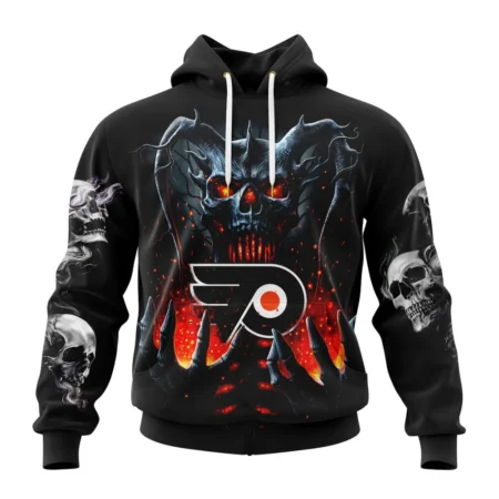 NHL Philadelphia Flyers Special Skull Art Design,QTNHL080524A1209